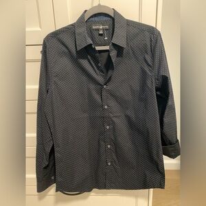 Beverly Hills Polo Club Dark Blue Patterned Shirt